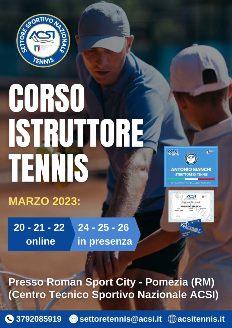 Acsi istruttori tennis italia