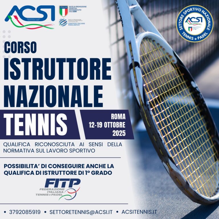 corso istruttore tennis