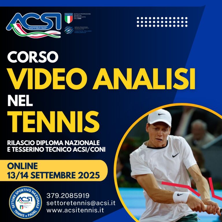 Corso di video analisi nel tennis