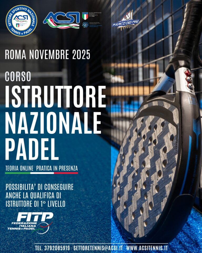 corso istruttore padel 2025
